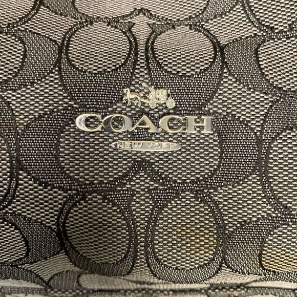 Coach Black Signature Print Shoulder Bag - Picture 2 of 12